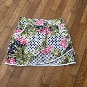Sofibella Women's Skort 16" Skort Floral Pockets Tennis Golf Size M
